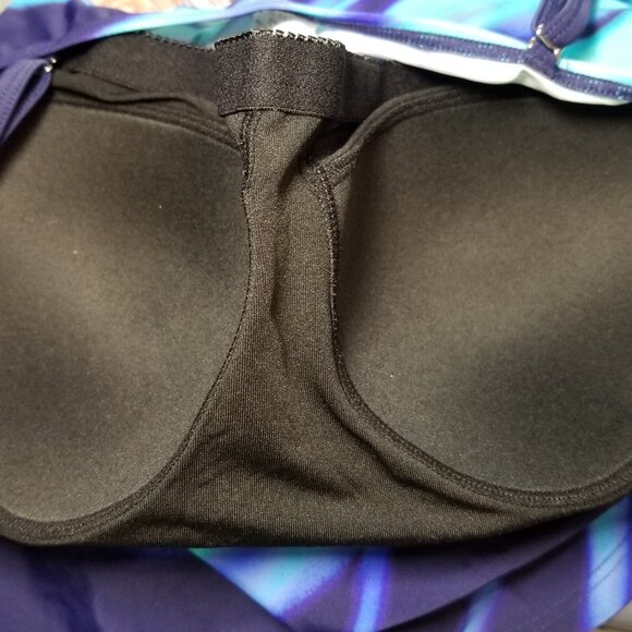 Venus Tankini Swim Top Blue Teal Womens Plus Size 18W Retro Summer Beach NWOT - Picture 5 of 6